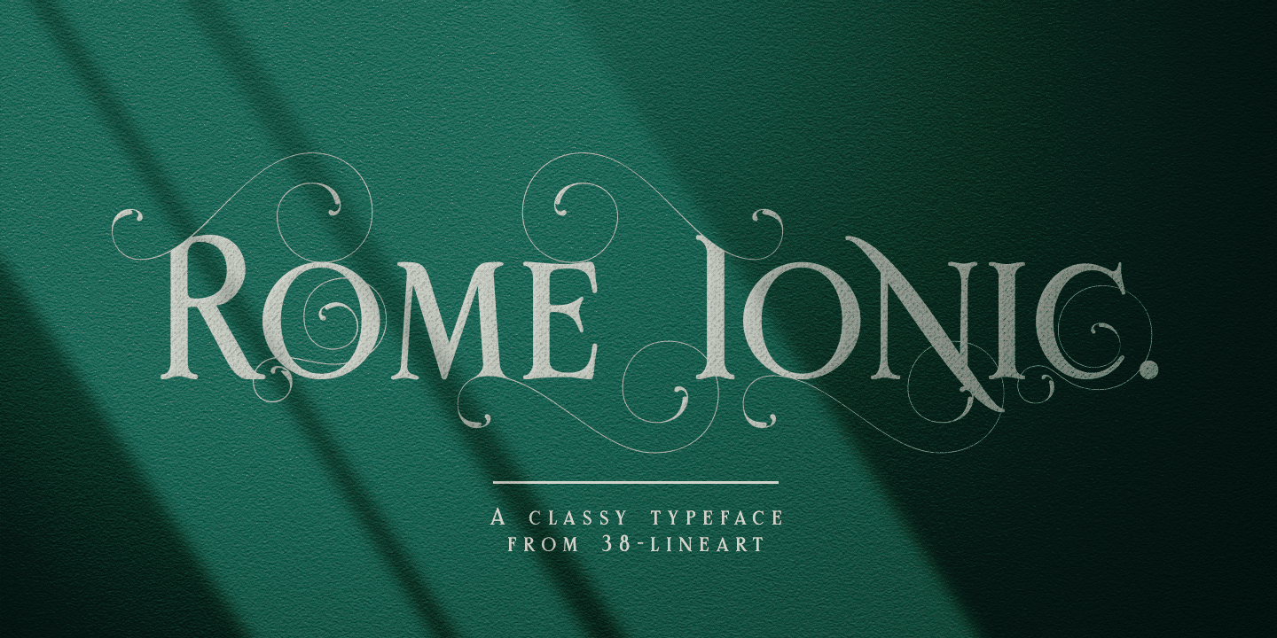 Beispiel einer Rome Ionic-Schriftart